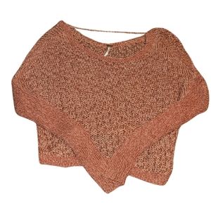 50% or more! Free People off shoulder burnt orange sweater medium